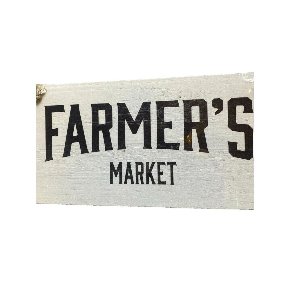 Farmers Market Wall Art Home Decor Farmhouse‎ Wood Sign